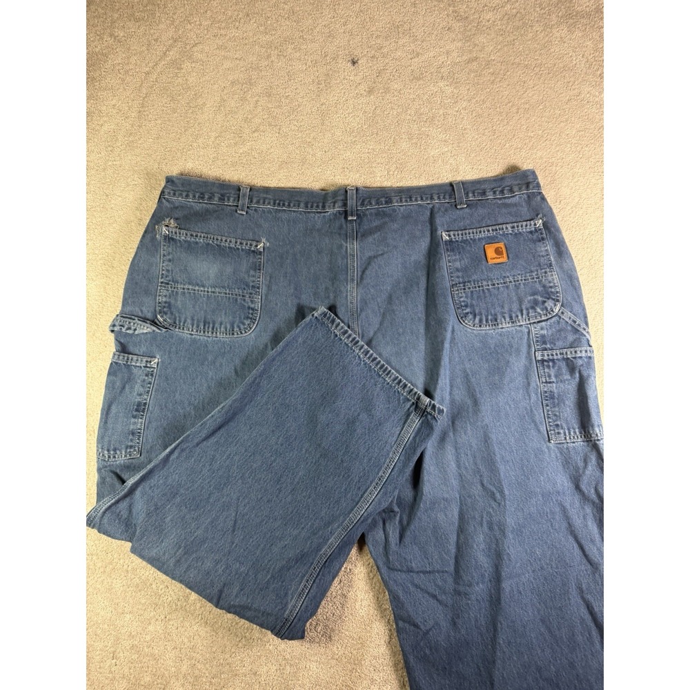 Vintage Y2K Carhartt Denim Carpenter Jeans B13 DPS Dungaree Fit 52x30 * Read